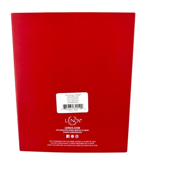 Lenox Christmas Village Schoolhouse Lit Ornament 3.5" Porcelain NIB - Picture 11 of 11